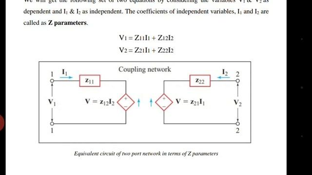Characterization Of LTI Two Port Networks And Z And Y Parameters .