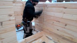 установка перегородок из бруса до 100 мм