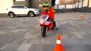 ПОРУГАЛИСЬ с ПАПОЙ...Tisha and FATHER ride a motorcycles and stuck in the ground .