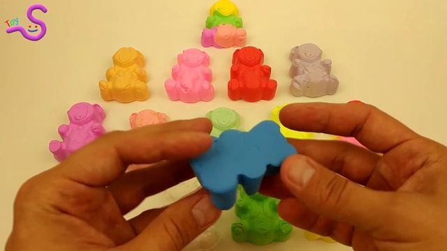 Воздушный Легкий пластилин медвежата Барни расслабляющее видео DIY