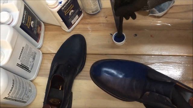 КАК САМОСТОЯТЕЛЬНО ИЗМЕНИТЬ ЦВЕТ ОБУВИ В СИНИЙ ? смотреть онлайн