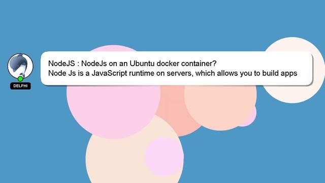 NodeJS : NodeJs on an Ubuntu docker container? смотреть онлайн