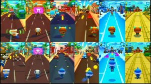 talking tom hero dash - gold flash tom vs planet power tom - saving all heroes - full gameplay