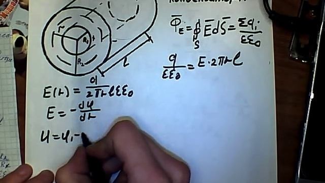 Ёмкость цилиндрического конденсатора 1 смотреть онлайн