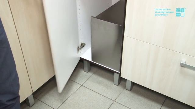 Мусорное ведро Exobox Inox из нержавейки (на распашной фасад) смотреть онлайн