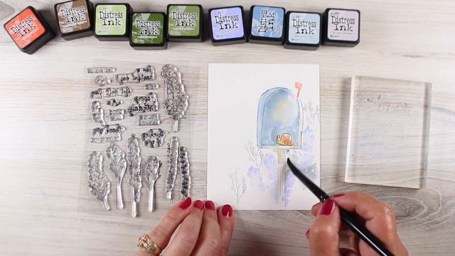 Distress Ink Watercolor - Interactive Mailbox Card смотреть онлайн