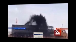 Фонтан нефти из нефтевоза