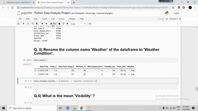 Project - 1 | Data Analysis with Python | #DataScience | Weather Dataset смотреть онлайн