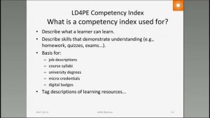 Linked Data for Professional Education LD4PE Competency Index