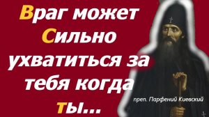 Враг может Сильно ухватиться за тебя когда ты близко...преп. Порфений Киевский.Киево-Печерская Лавра