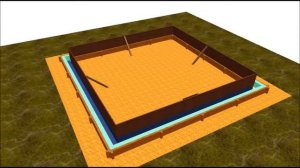 Фундаментная плита с цоколем