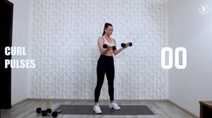 ТРЕНИРОВКА ДЛЯ РУК С ГАНТЕЛЯМИ//ПЛЕЧИ/БИЦЕПСЫ/ТРИЦЕПСЫ