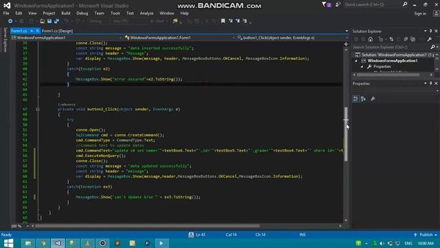 C# Database Programming -- Insert,Update,Delete and Select SQL queries[Part 2]