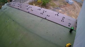 Балкон 20 м². ЦСП с гидроизоляцией. Укладка плитки 20×80 см на слой 4-8 мм с уклоном 0,5°
