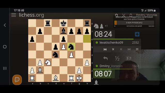 [RU]  Снова рапид арена 10+0 для участников с рейтом до 1700 и + игра со зрителями по вызовам. смотреть онлайн