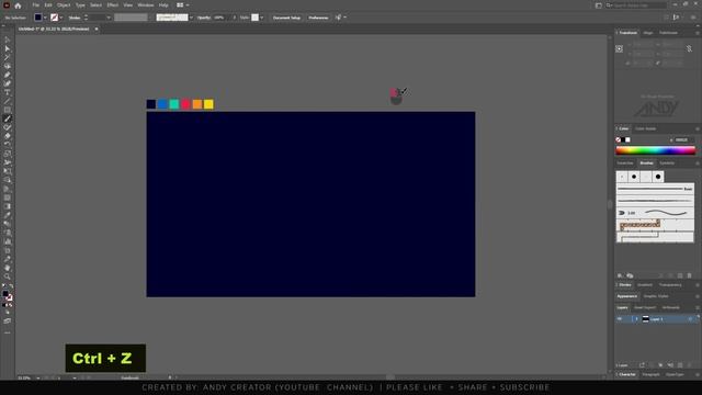 Colorful Stripe Abstract Background Using Brush Tool in Adobe Illustrator CC 2021 смотреть онлайн