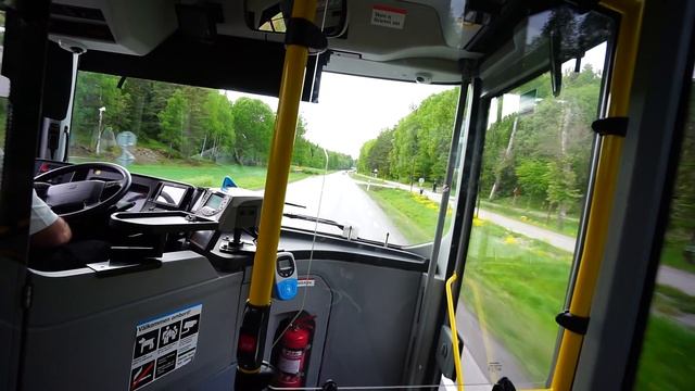 Sweden, Stockholm, ride with bus No. 865 from Haninge Centrum to Flemingsberg train station смотреть онлайн