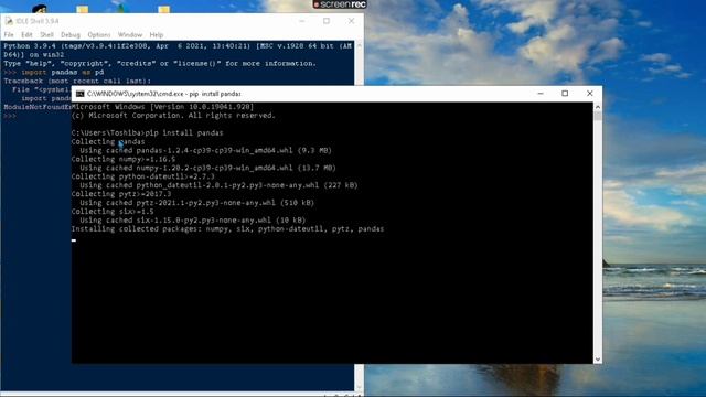 Tutorial #2 Installing Python Pandas in Python IDLE || VikPython