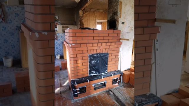 Каминопечь с духовкой, 5 на 3 кирпича. 2019. смотреть онлайн