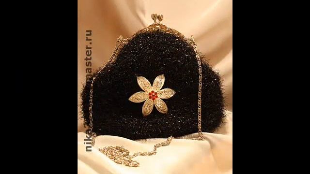 Вязаные сумочки-гламурочки от Анны Горбуновой. Crocheted handbags смотреть онлайн