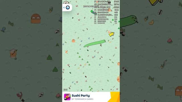 Sushi Party snake game #shorts