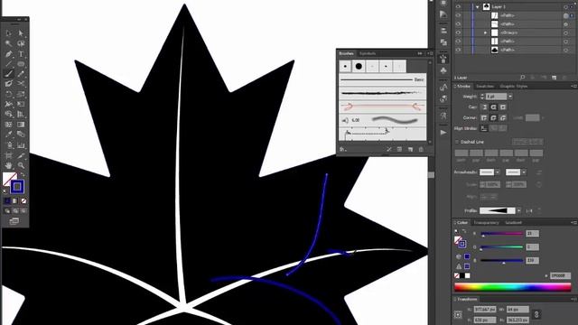 ???Green maple leaf - Adobe Illustrator cs6 tutorial. Quick and easy way how to draw maple leaf смотреть онлайн