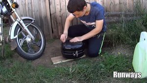 ПОКРАСКА КОФРА НА МОПЕДЕ АЛЬФА