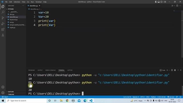 Python Identifiers | Learn Coding