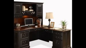 Black Wood Desks with Hutch Ideas