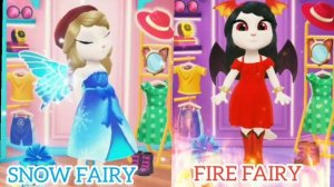 snow fairy v/s fire fairy ❄️? || my talking angela 2 new video #mytalkingangela2 #7ofstatesgamer