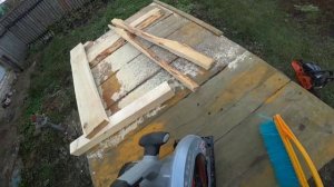 Новый инструмент в работе  , Заготовки пиломатериала,  пила дисковая зубр  .