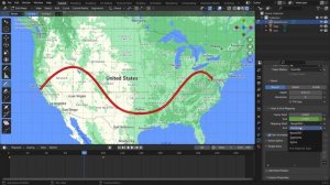 Animated Travel Map Route | Blender 3.6 Tutorial