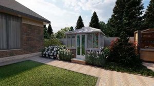 Ландшафтный дизайн участка 8 соток.