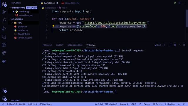 Cómo usar AWS Lambda con Python | Serverless Framework смотреть онлайн