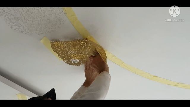 ЭКСКЛЮЗИВНЫЙ ПОТОЛОК ИЗ ТРАФАРЕТОВ подробный мастер класс ЧАСТЬ 1 смотреть онлайн