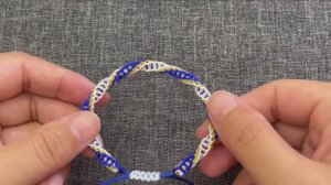 Браслет с квадратным узлом из 3 цветов _ Простой браслет дружбы _ Инструкция по изготовлению браслет