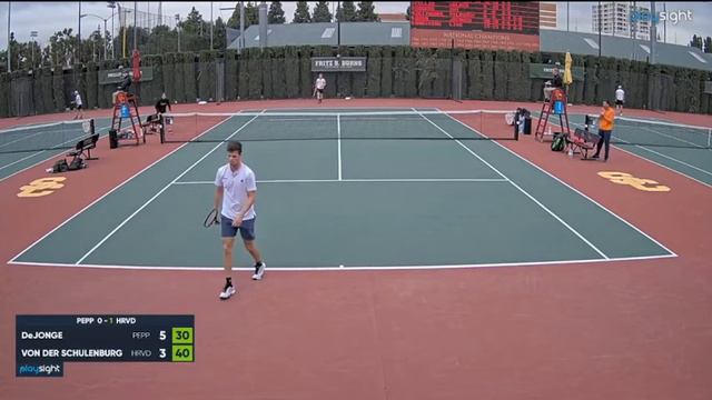 (8)Daniel De Jonge v. (17)Henry Von Der Schulenburg - Singles - Pepperdine v. Harvard