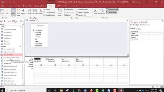 Access Module 2_SAM project tutorial_Office 2019