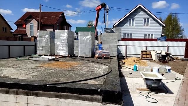 Строительство дома из теплобетона - полистиролбетона. Московская область. Мытищи.