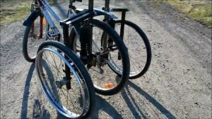 четырехколесный велосипед, 1 часть, поддерживающие колеса без сварки на велосипед.