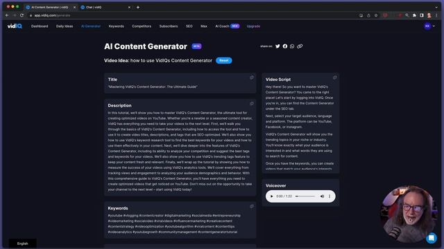 Fastest Way to Make YouTube Videos - VidIQ's AI Content Generator смотреть онлайн