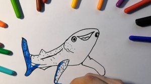 Finding Dory drawing for kids / drawing, coloring for children