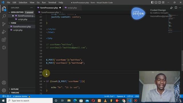 How to create a PHP form