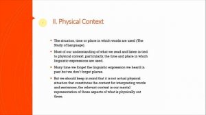 Pragmatics | Context And Its Types | Linguistic Context (Co-Text) | Physical Context | Lecture 67