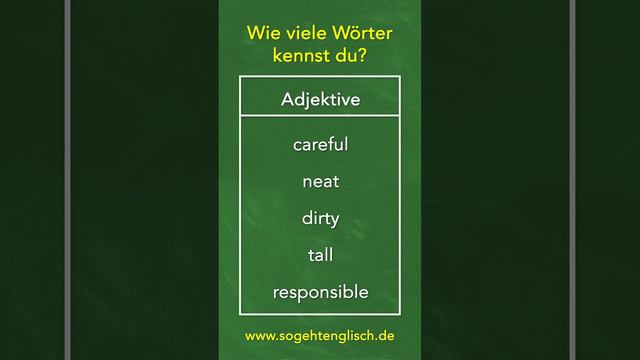 Diese Adjektive solltest du kennen auf Englisch!