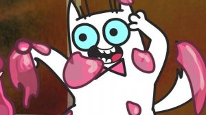 Кот залез в слайм! Шок! Реакция кота (анимация)