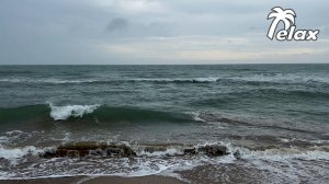 Stormy Sea and Rain - Waves and Sounds of the Wind