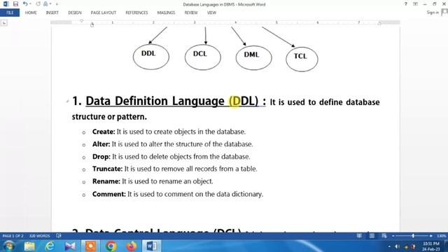 Database Language || What is DBMS ? || DDL || DML || DCL || TCL || SQL Commands