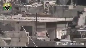 Sniper kills a Syrian terrorist with a 50.cal