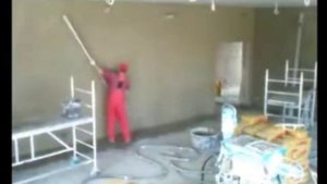 Механизированное нанесение штукатурки .Часть 4.